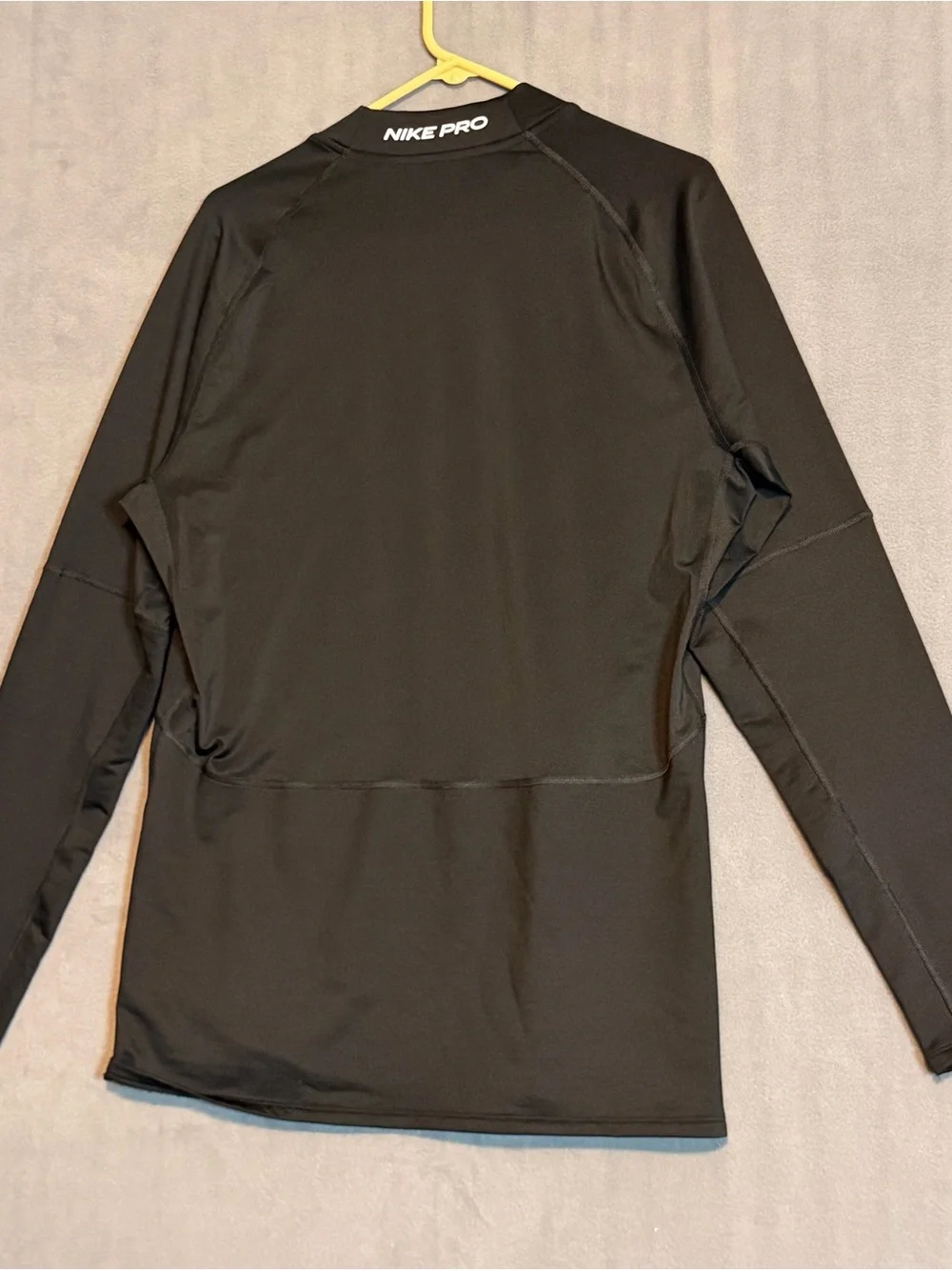 Nike Pro Dri-FIT Slim Fit Black Long Sleeve Mock Neck Shirt Men's XL Athletic